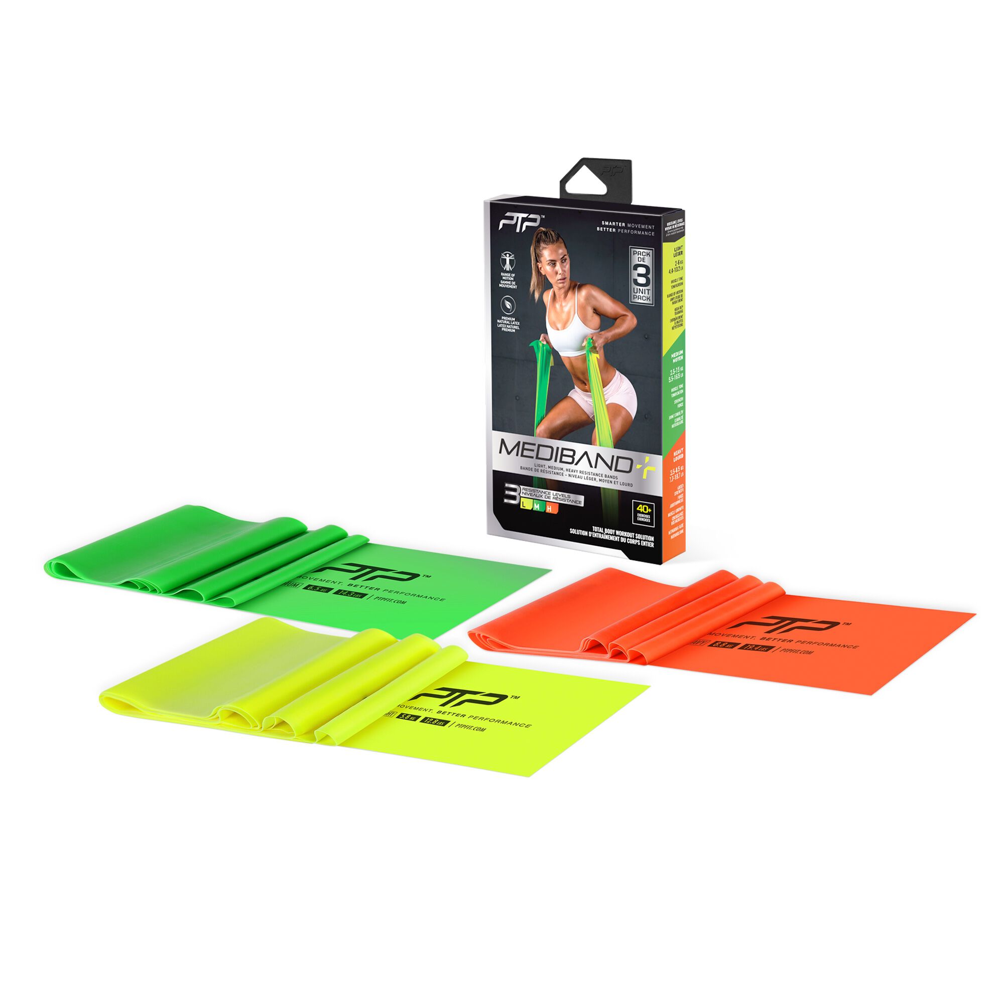 PTP MediBand+ 3 Pack Resistance Bands