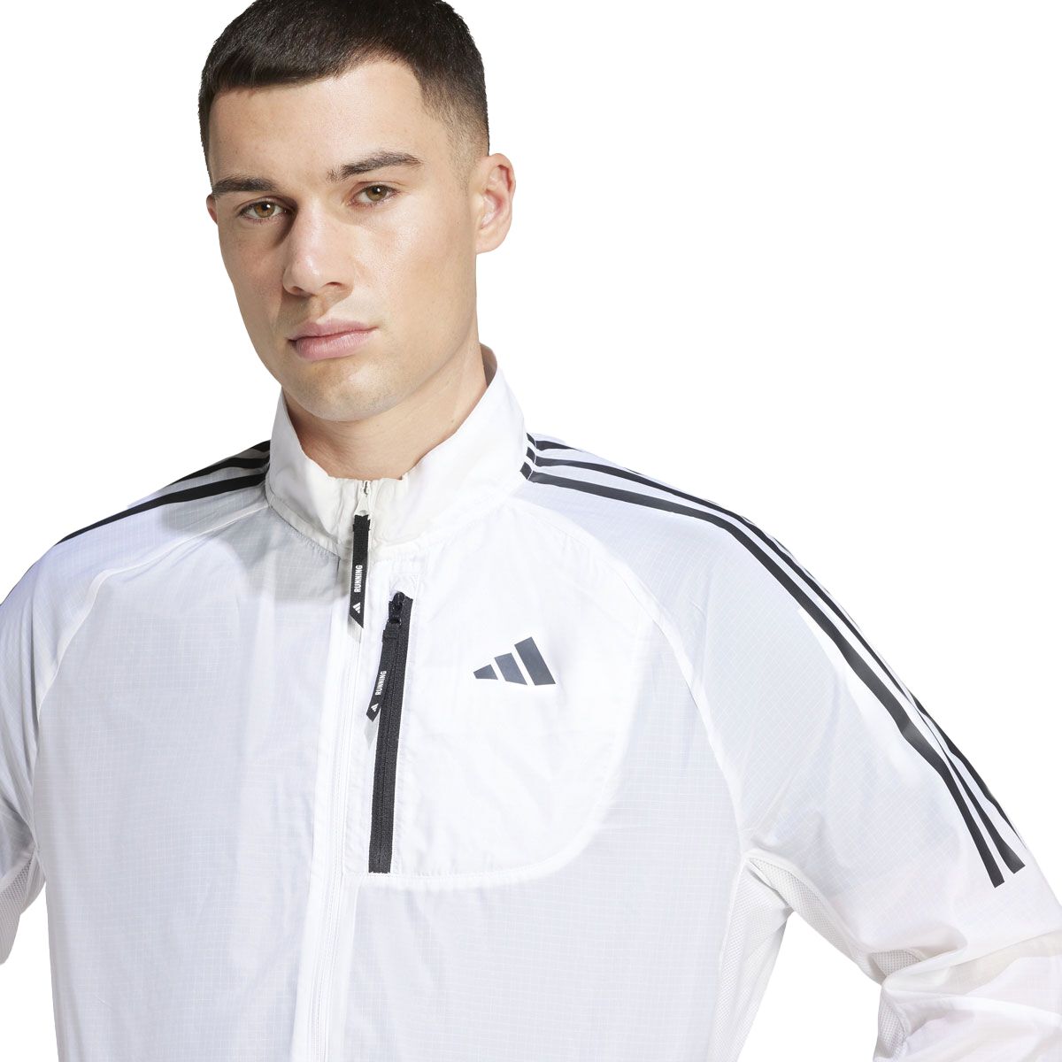 Adidas Mens Own the Run 3 Stripes Packable Jacket