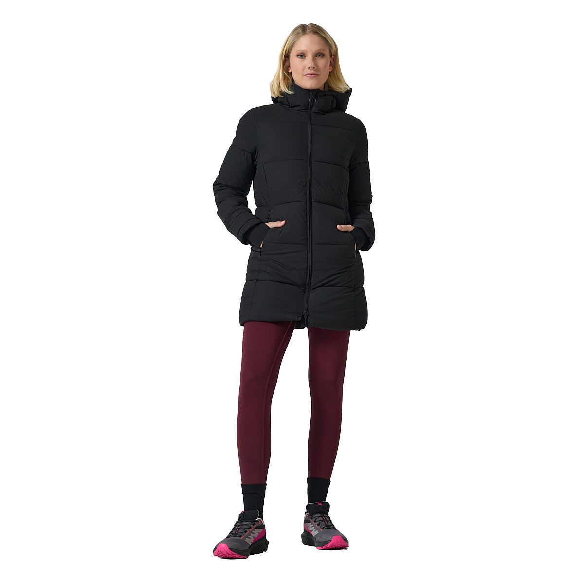 Ell/Voo Womens Leila Long Puffer Jacket