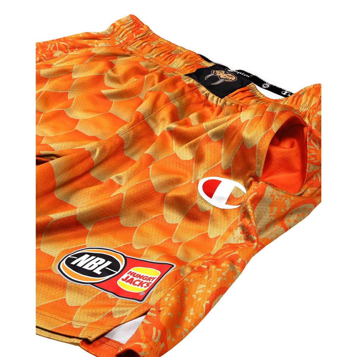 Cairns Taipans Mens 2025/26 Home Basketball Shorts Orange L