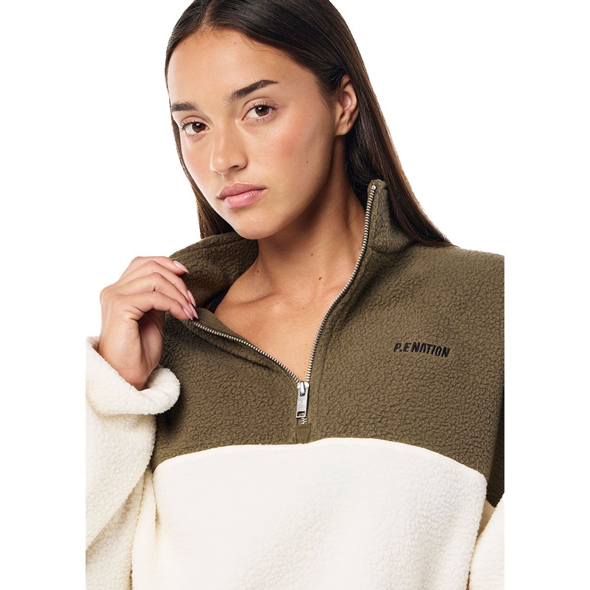 P.E Nation Womens Abode Zip Neck Sweatshirt