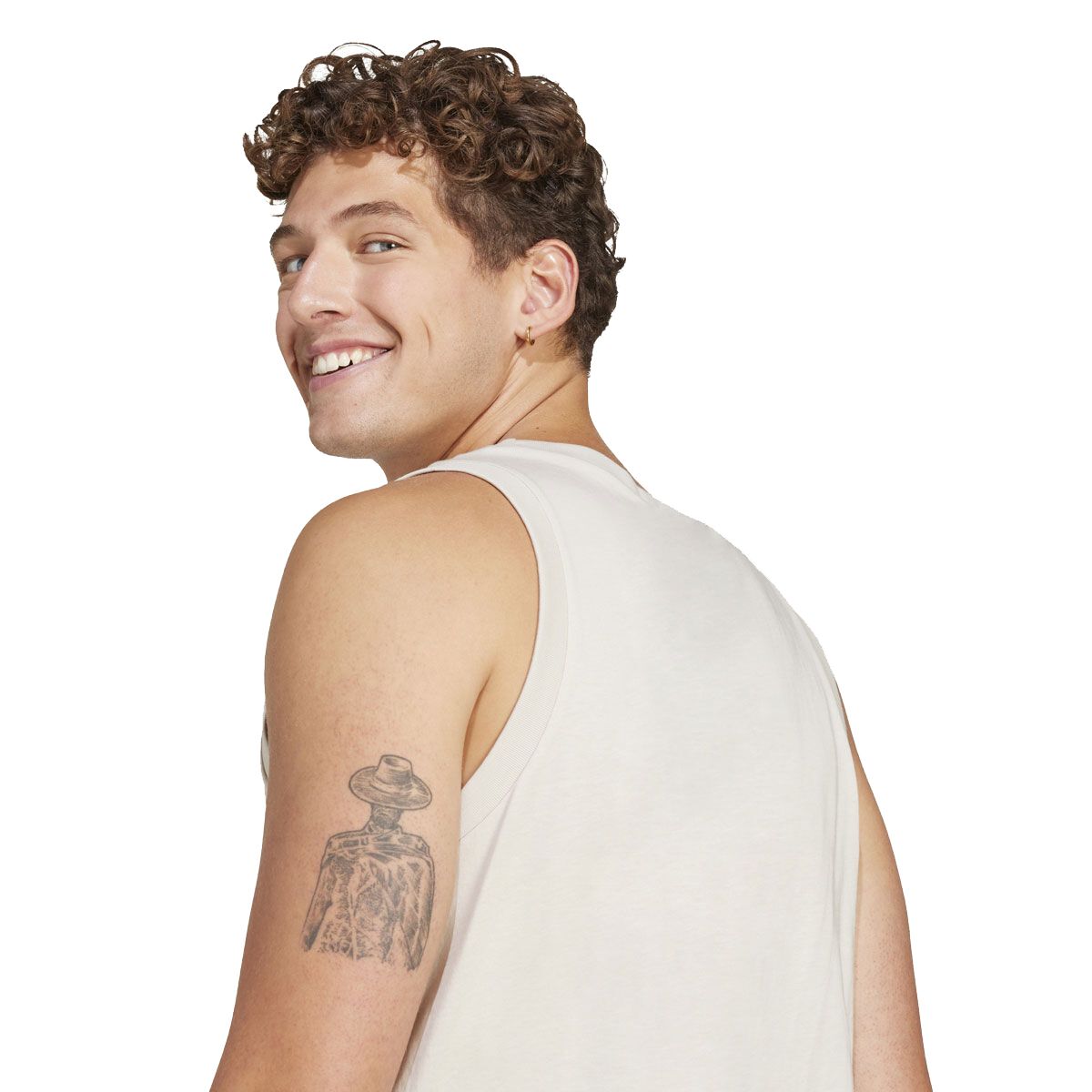 adidas Mens Big Logo Single Jersey Tank