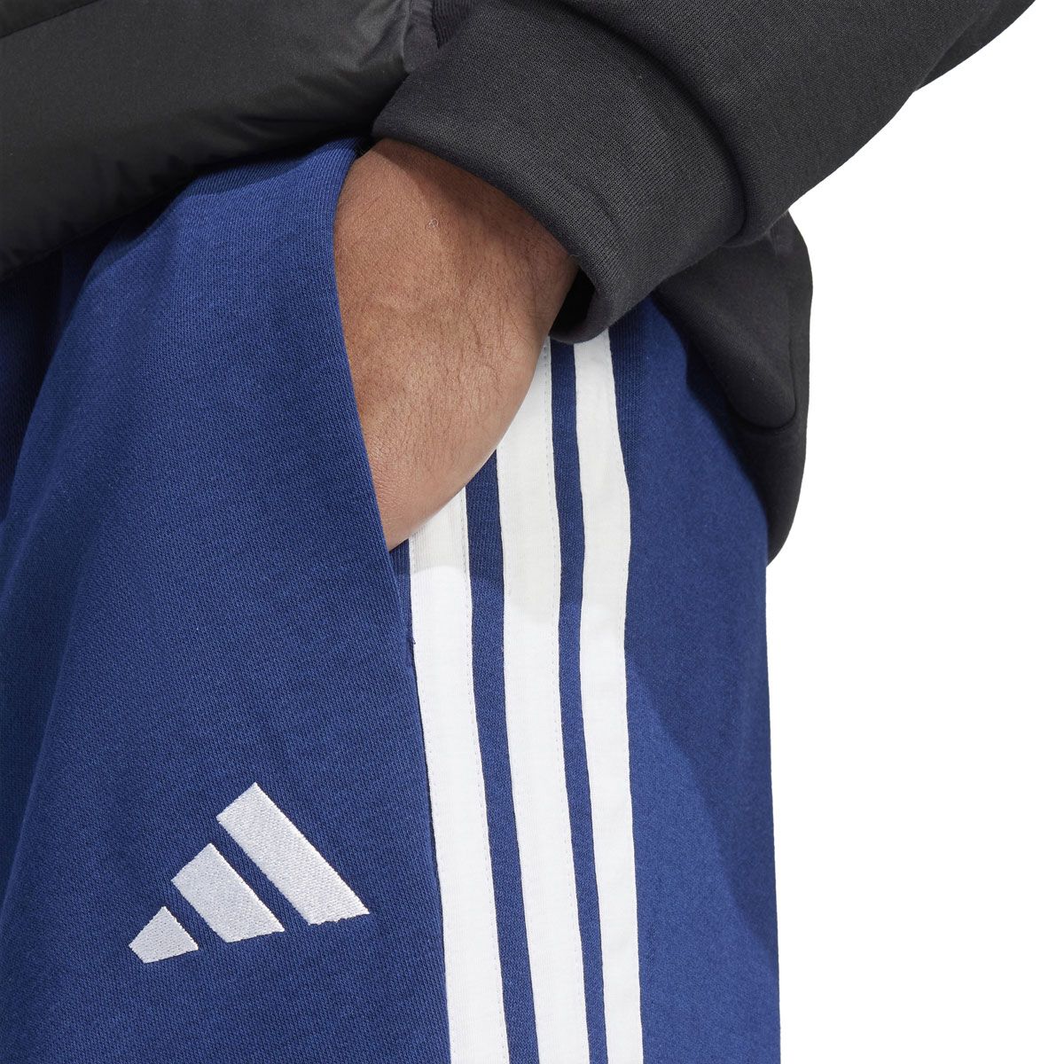 adidas Mens Essentials Fleece 3 -Stripes Open Hem Track Pants