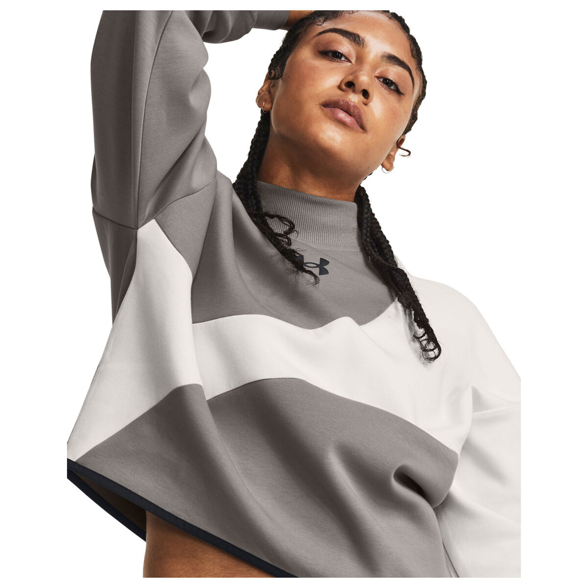 Under Armour Womens Unstoppable Fleece Crop Crew Sweatshirt