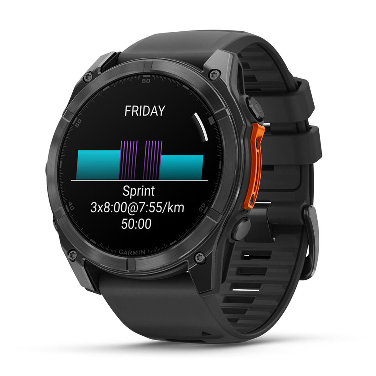 Garmin Fenix 8 51mm AMOLED Glass Watch - Slate/Steel