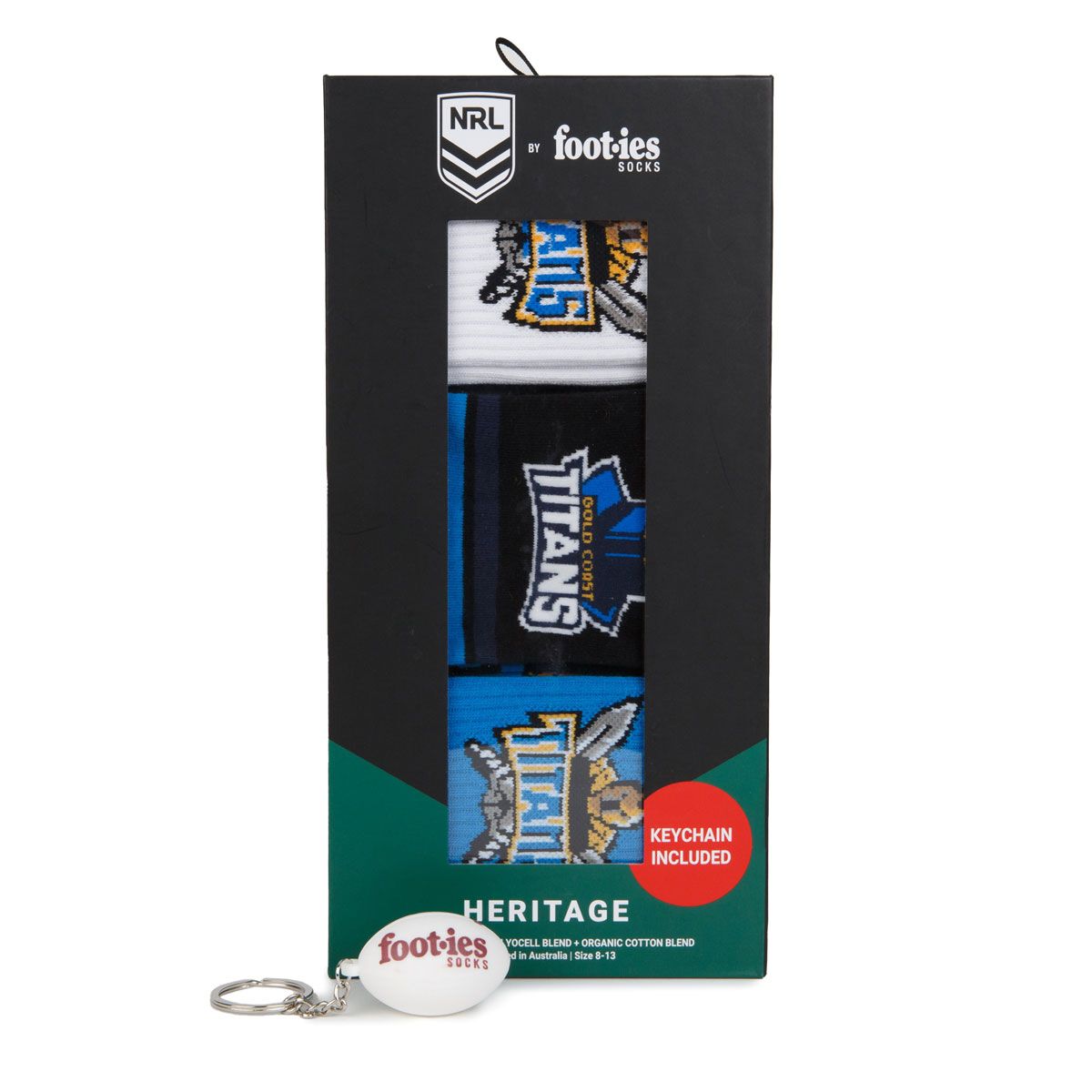 Gold Coast Titans 3 Pack Sock Gift Pack
