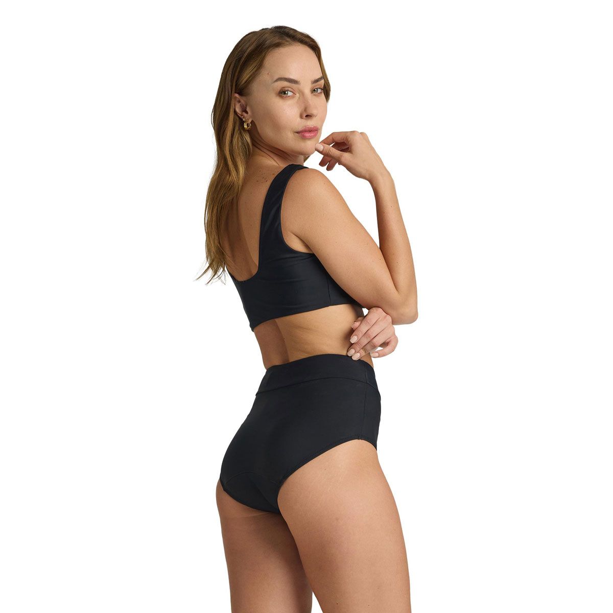 ModiBodi Womens Light Period Hi Waist Bikini Swim Briefs