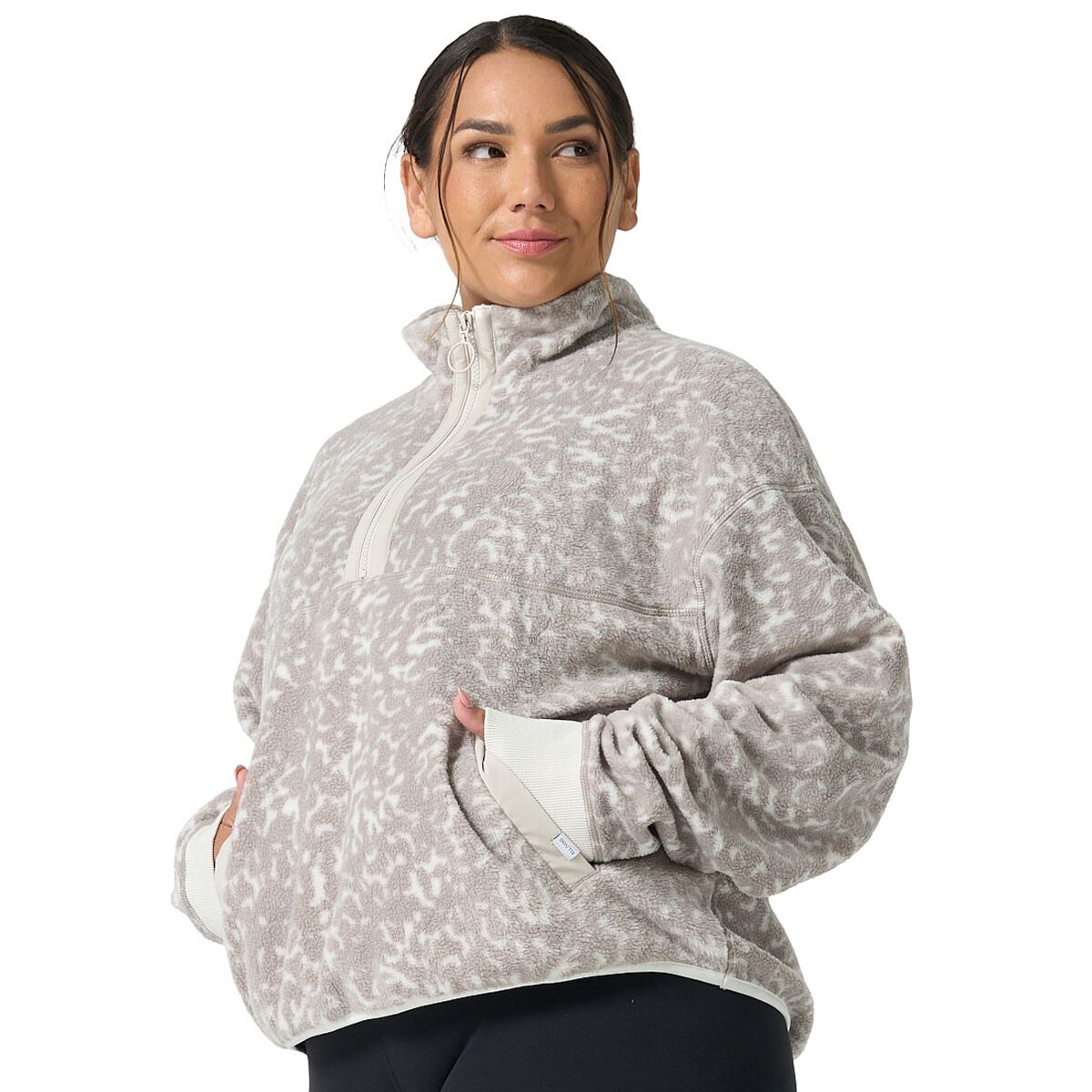 Ell/Voo Womens Bria Sherpa 1/2 Zip Pullover