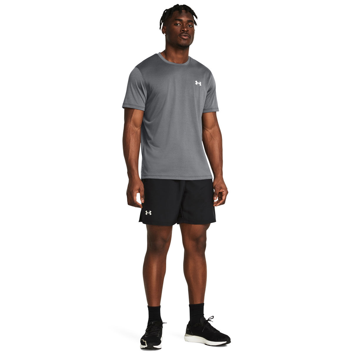 Under Mens UA Launch 7 inch Unlined Running Shorts