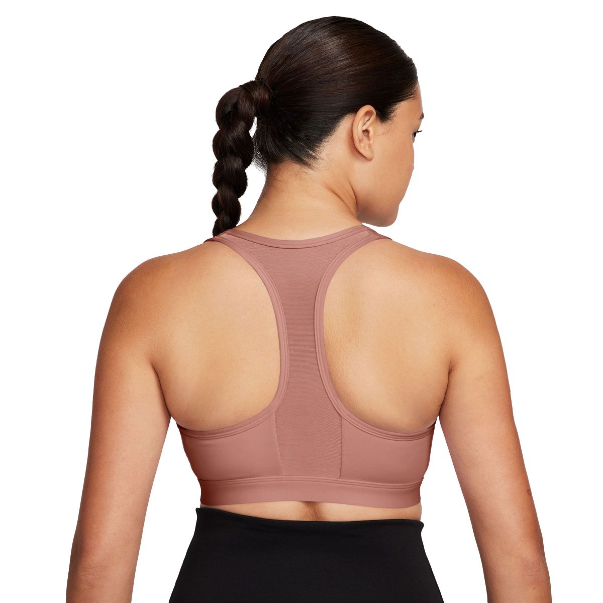 Nike Womens Swoosh Dri-FIT Mid Support Front Zip Sports Bra