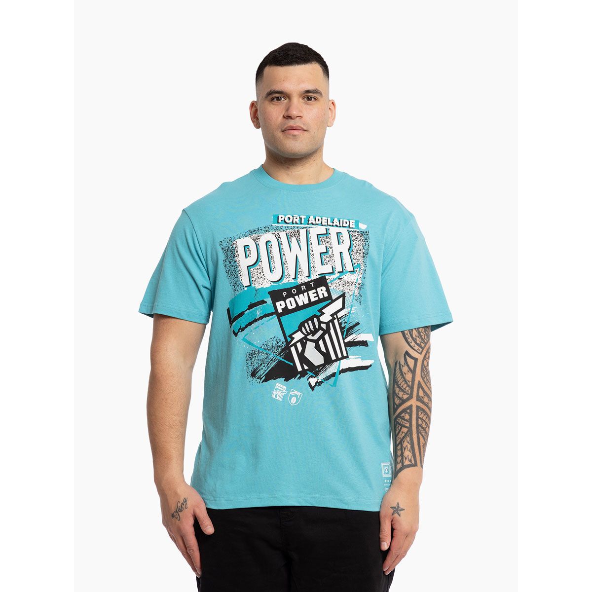 Port Adelaide Power Mens 2025 Abstract Logo Tee