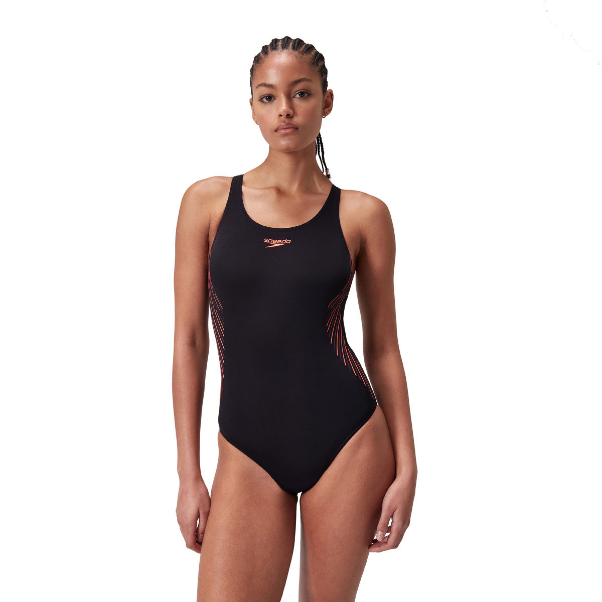 Speedo Womens Placement Muscleback One Piece Swimsuit