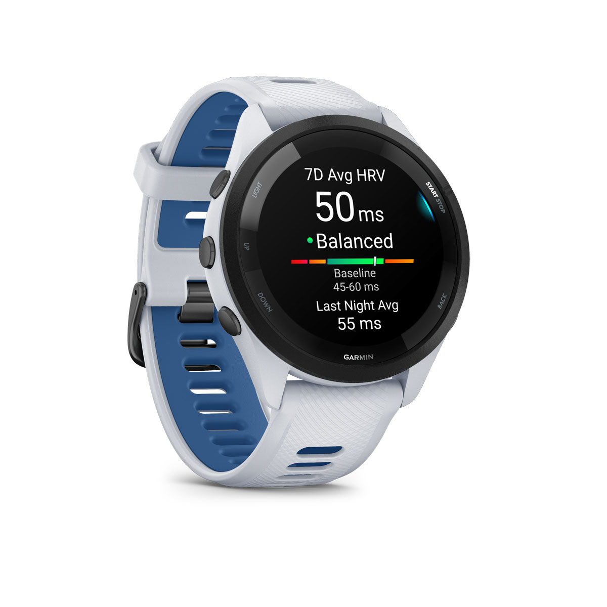 Garmin Forerunner 265 Watch - Whitestone Tidal Blue