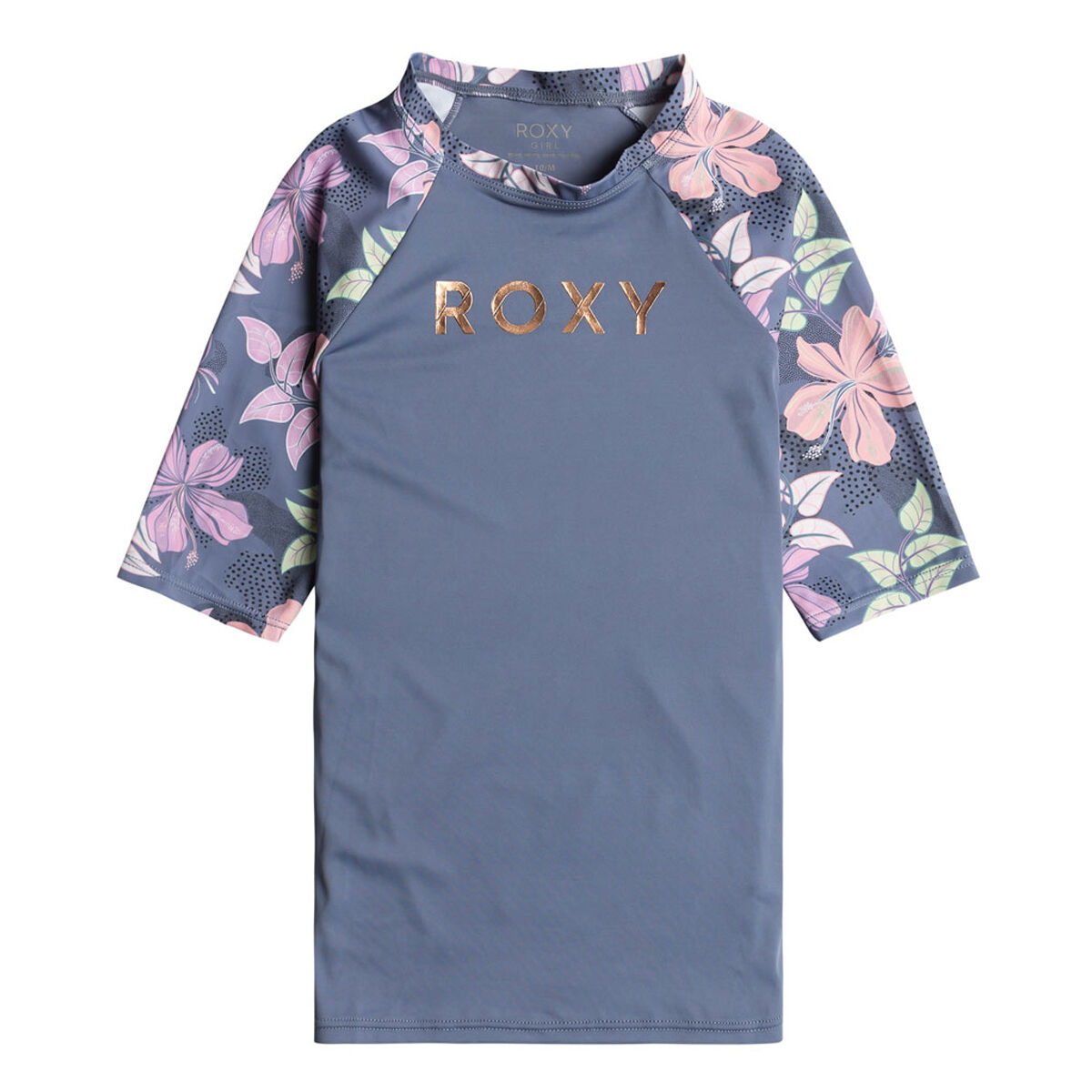 Roxy Girls Hidden Garden Short Sleeve Lycra Rash Vest