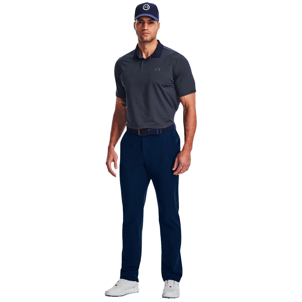 Under Armour Mens Performance 3.0 Stripe Golf Polo