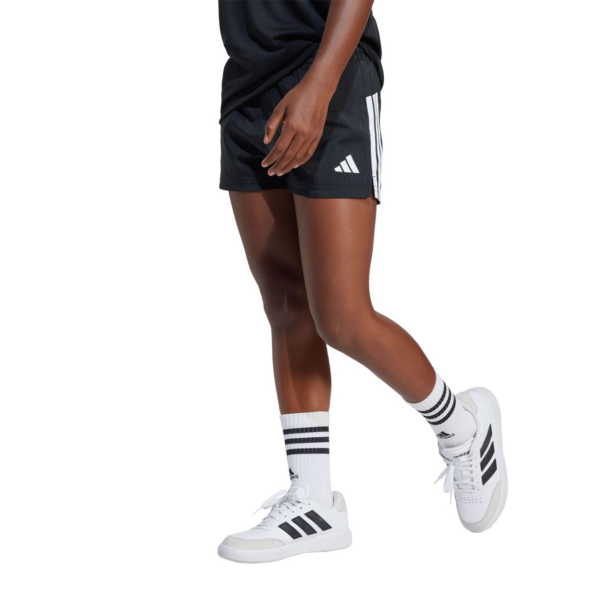 adidas Junior 3-Stripes French Terry Shorts