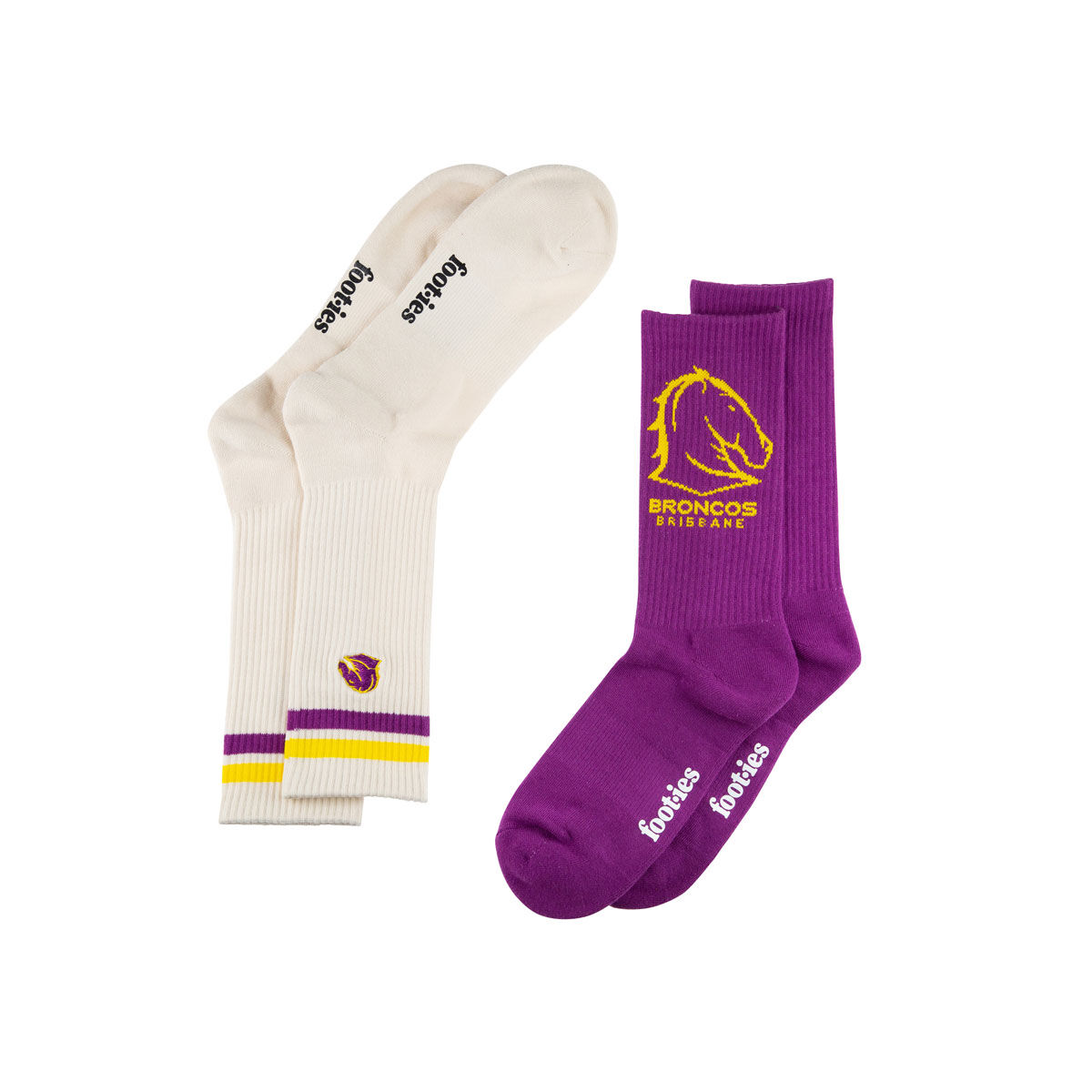 Brisbane Broncos Sneaker Socks 2 Pack
