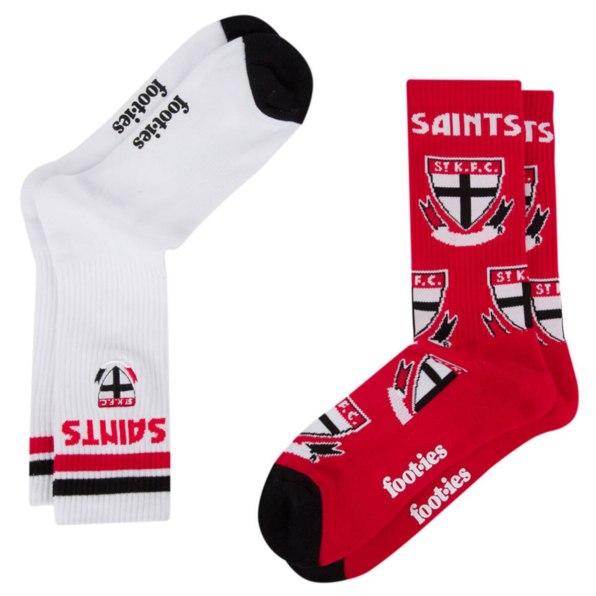 Footies St. Kilda Saints 2025 Sneaker Socks 2 Pack