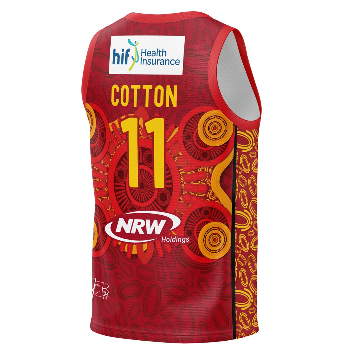 Perth Wildcats Mens Bryce Cotton 2024/25 Indigenous Basketball Jersey