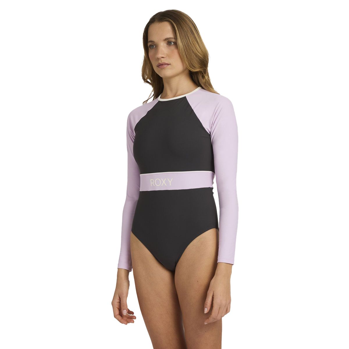 Roxy Womens Active Colour Block Long Sleeve Onesie Swimsuit