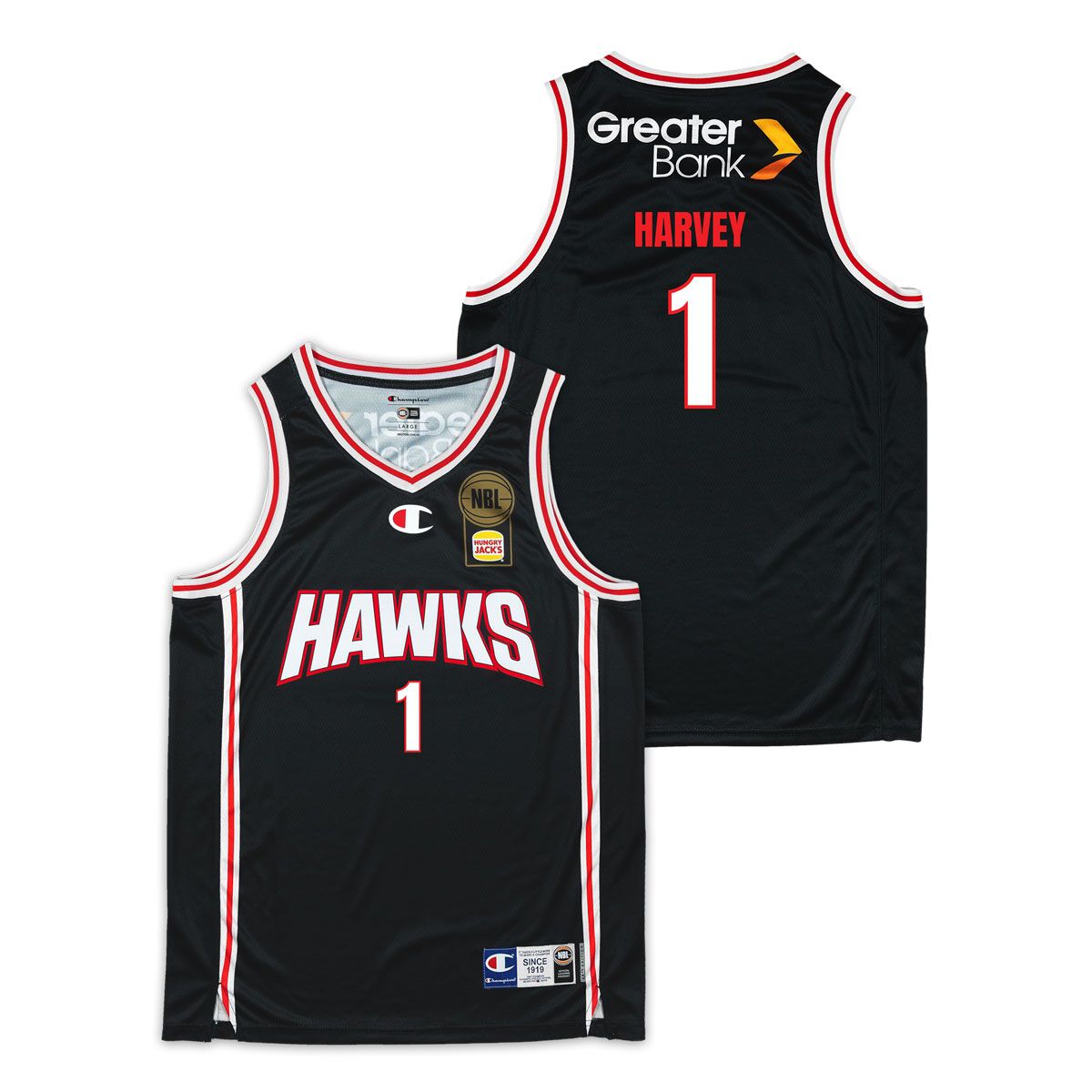 Illawarra Hawks Mens Tyler Harvey 2025/26 Home Basketball Jersey