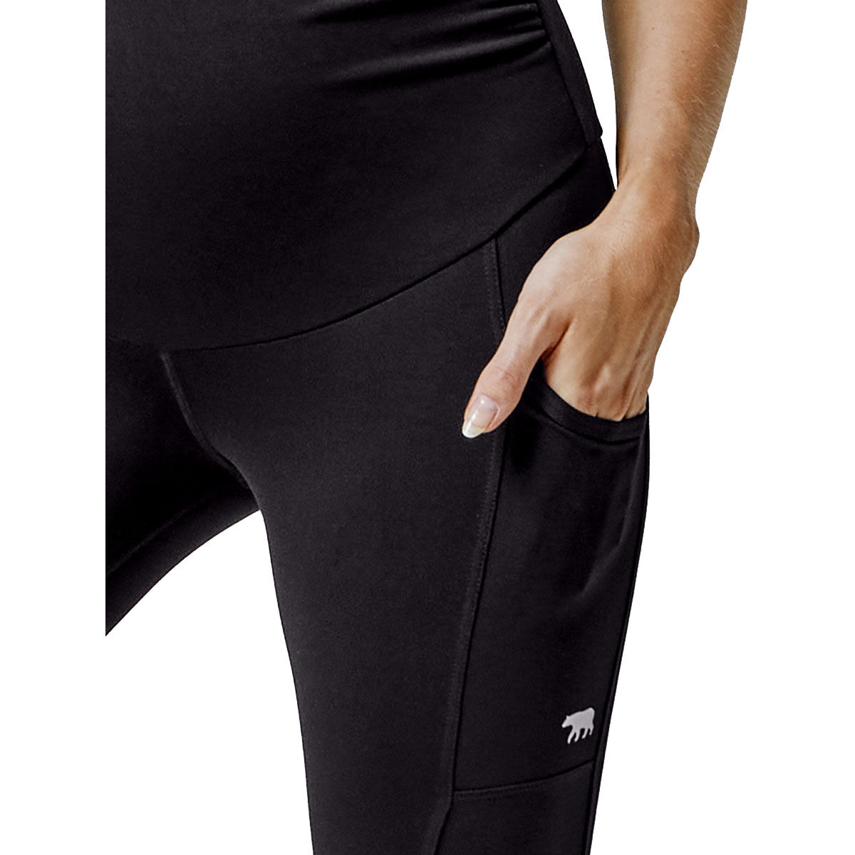 Running Bare Womens Maternity Power Moves 7/8 Tights