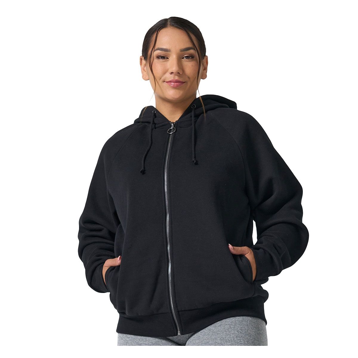 Ell/Voo Womens Mae Fleece Full Zip Hoodie