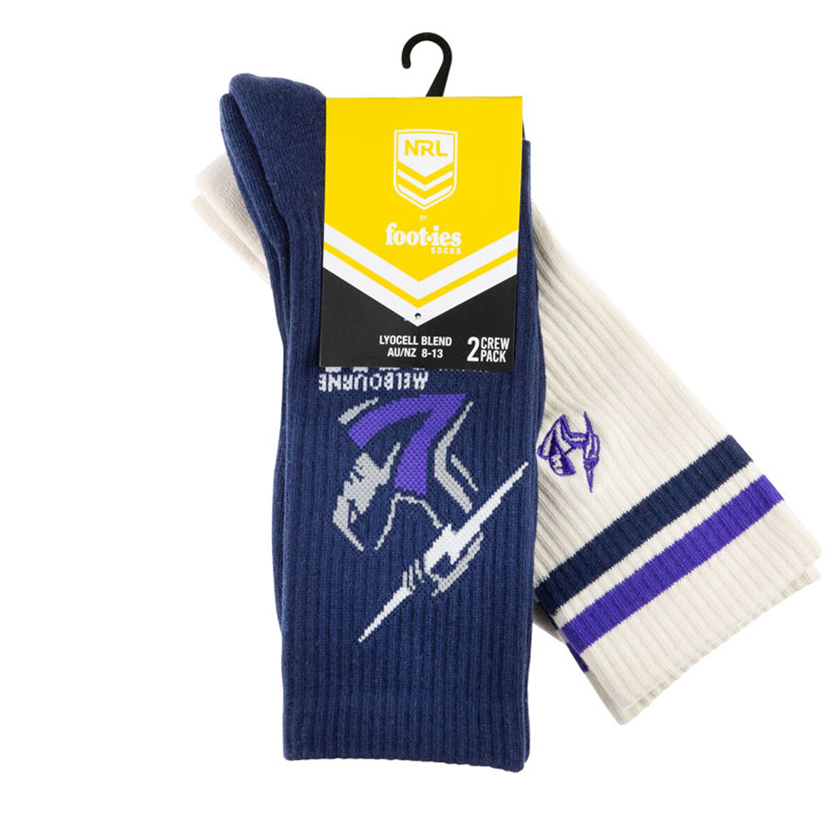 Melbourne Storm Sneaker Socks 2 Pack Multi M/L
