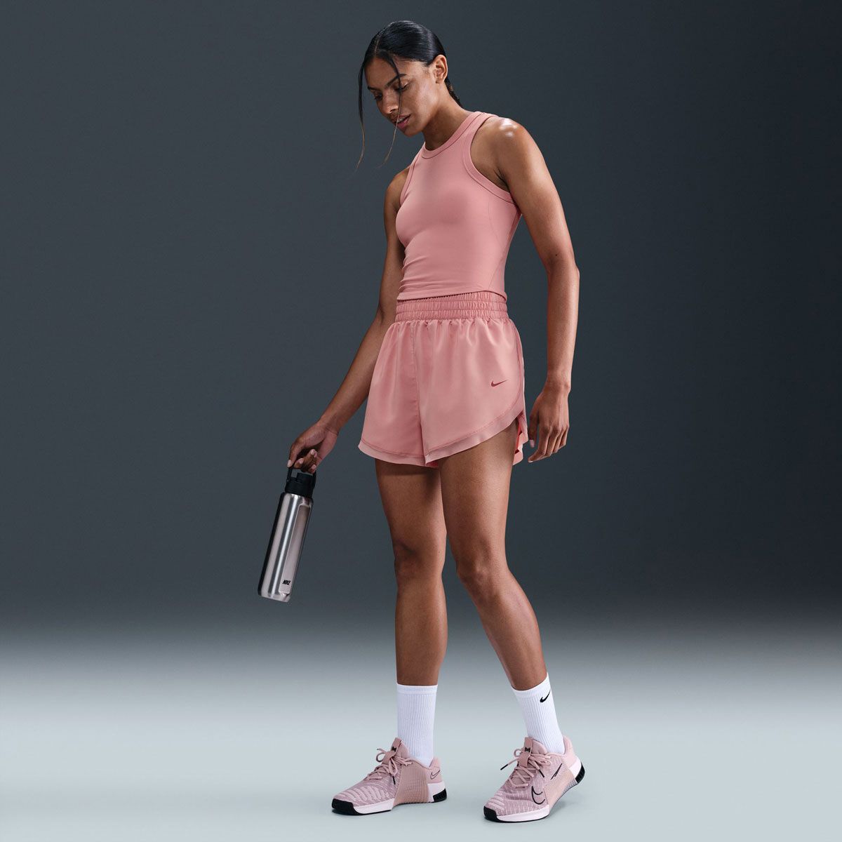 Nike Womens One Dri-FIT Brief-Lined 3 Inch Shorts