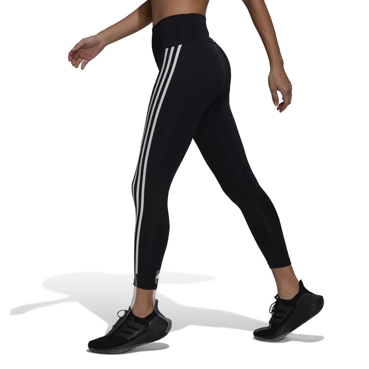 adidas Womens Optime Train Icons High Rise 7/8 Tights