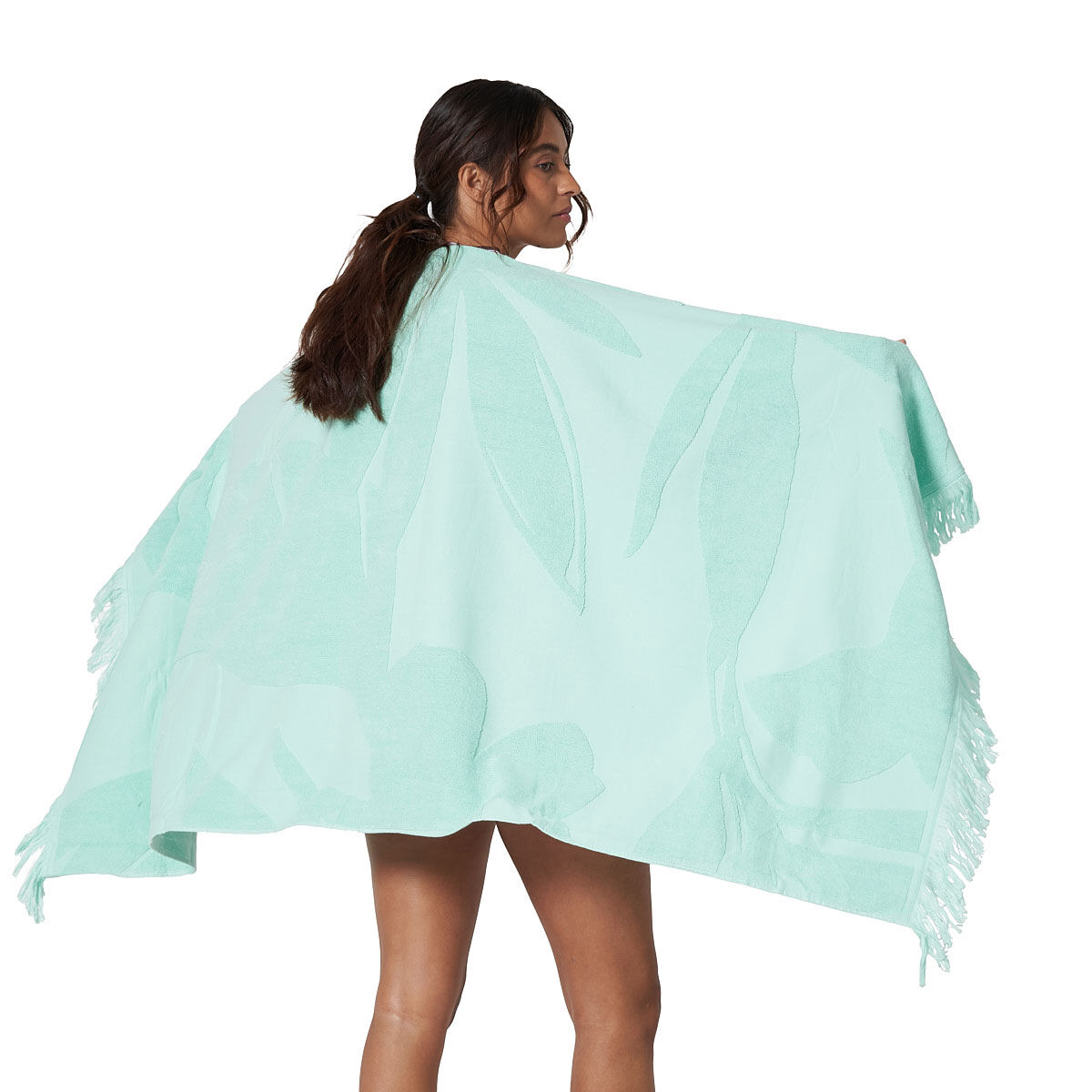 Tahwalhi Womens Night Palm Jacquard Beach Towel