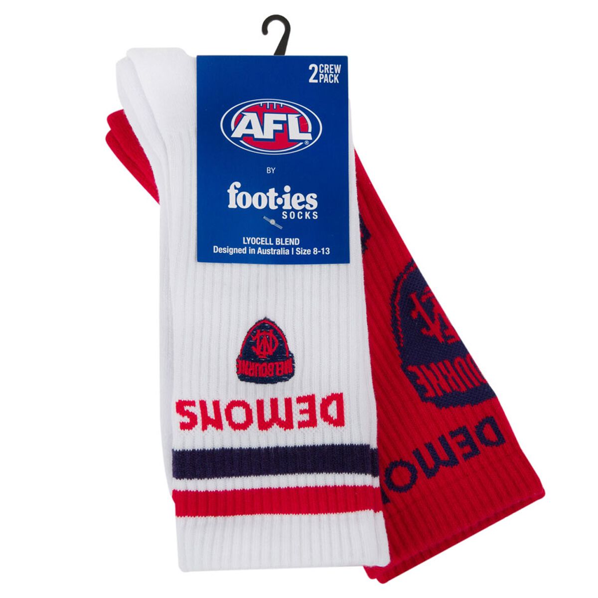 Footies Melbourne Demons 2025 Sneaker Socks 2 Pack
