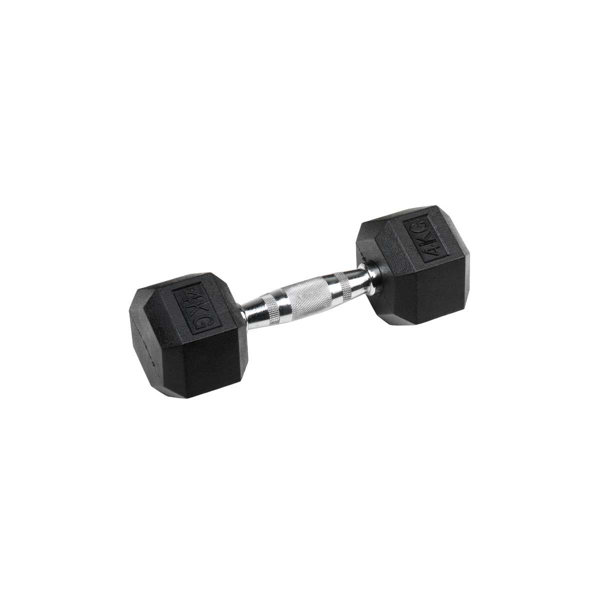 Celsius 4kg Rubber Hex Dumbbell 1 Piece