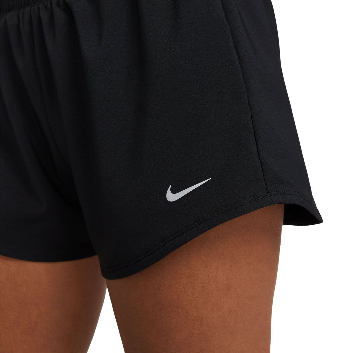 Nike Womens One Dri-FIT Mid Rise Brief-Lined 3 Inch Shorts