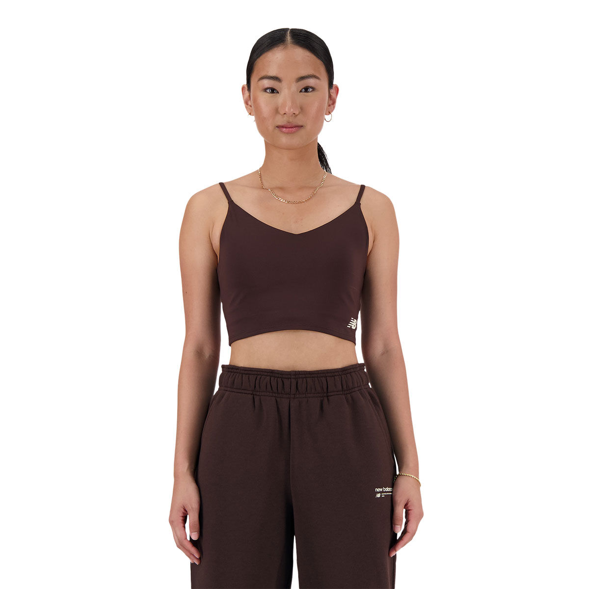 New Balance Womens Linear Heritage Soft Bra Top