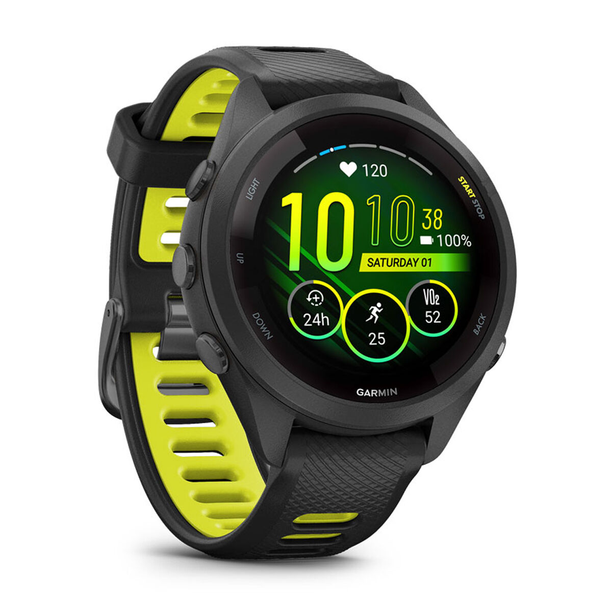 Garmin Forerunner 265S Watch - Black Amp Yellow
