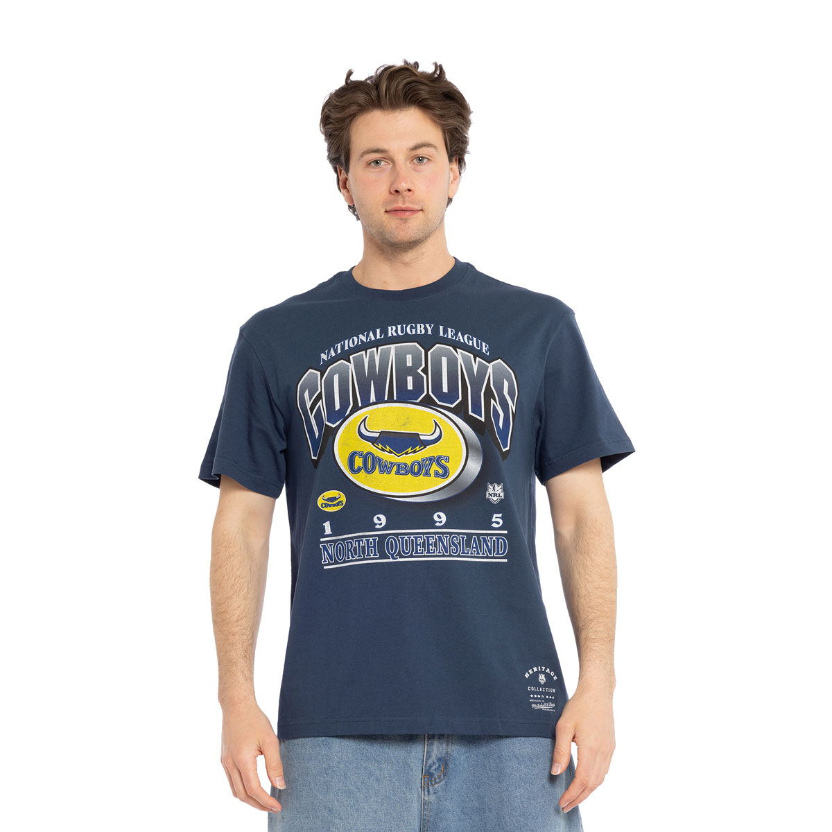 North Queensland Cowboys Mens Bevel Crest Tee