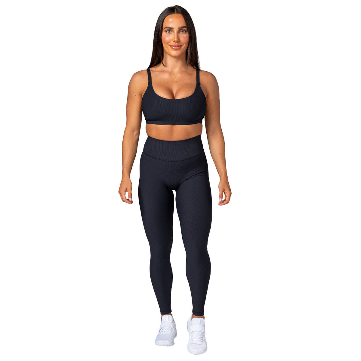 Muscle Nation Womens Zero Rise Rib Ankle Tights