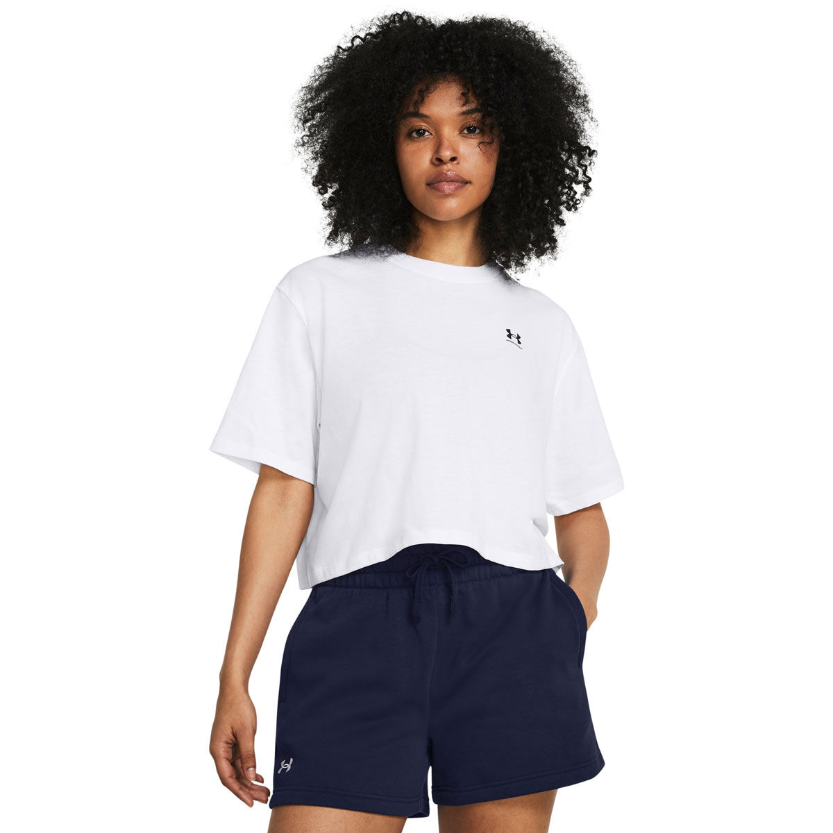 Under Armour Womens Boxy Crop Logo Tee
