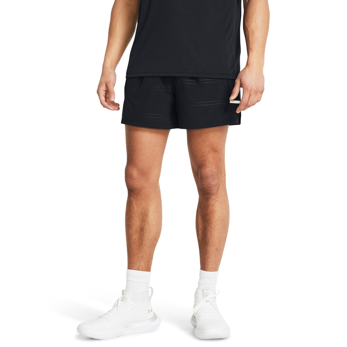 Under Armour Mens Baseline Elevated Basketball 5 inch Shorts