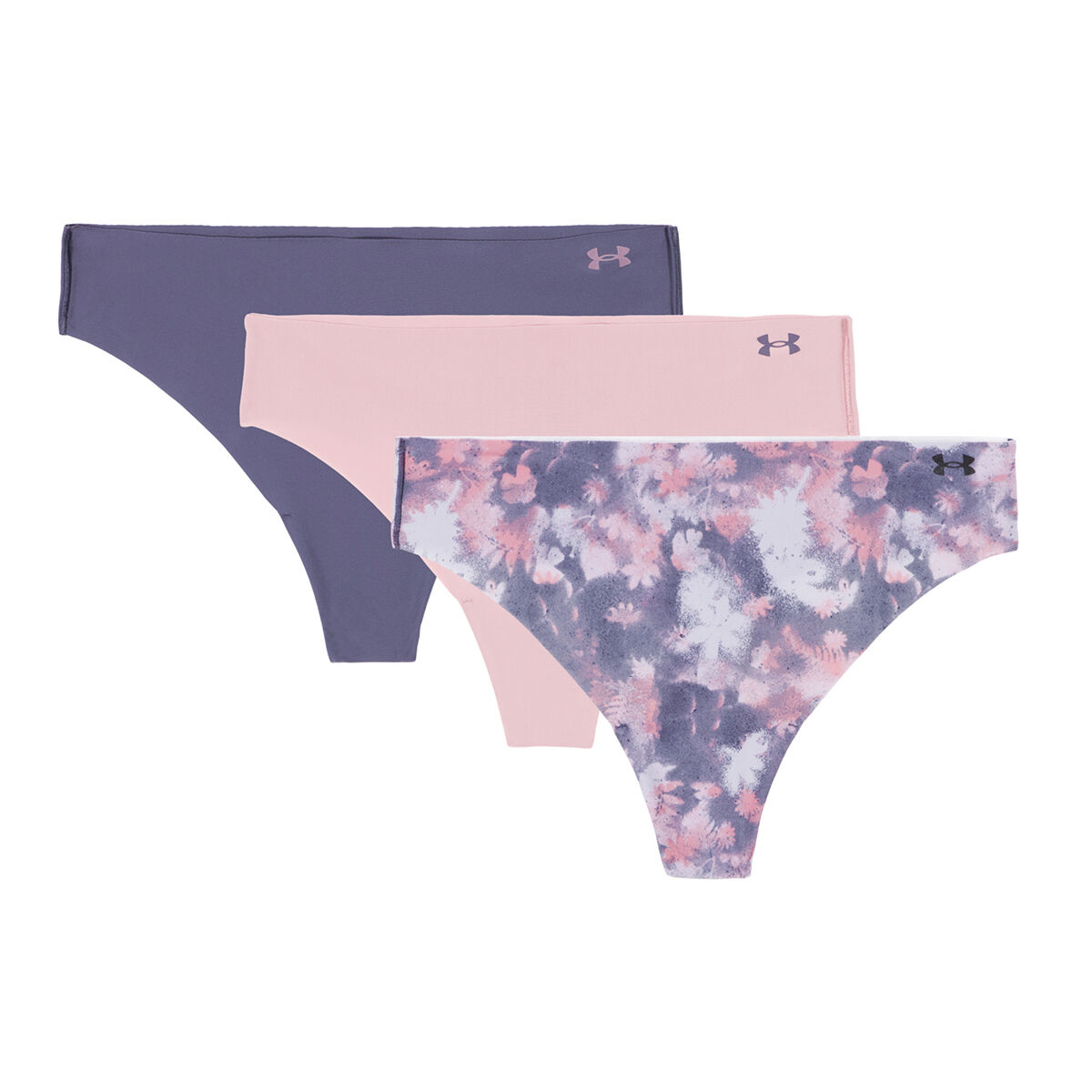 Under Armour Womens Pure Stretch Seamless Thong Briefs 3 Pack