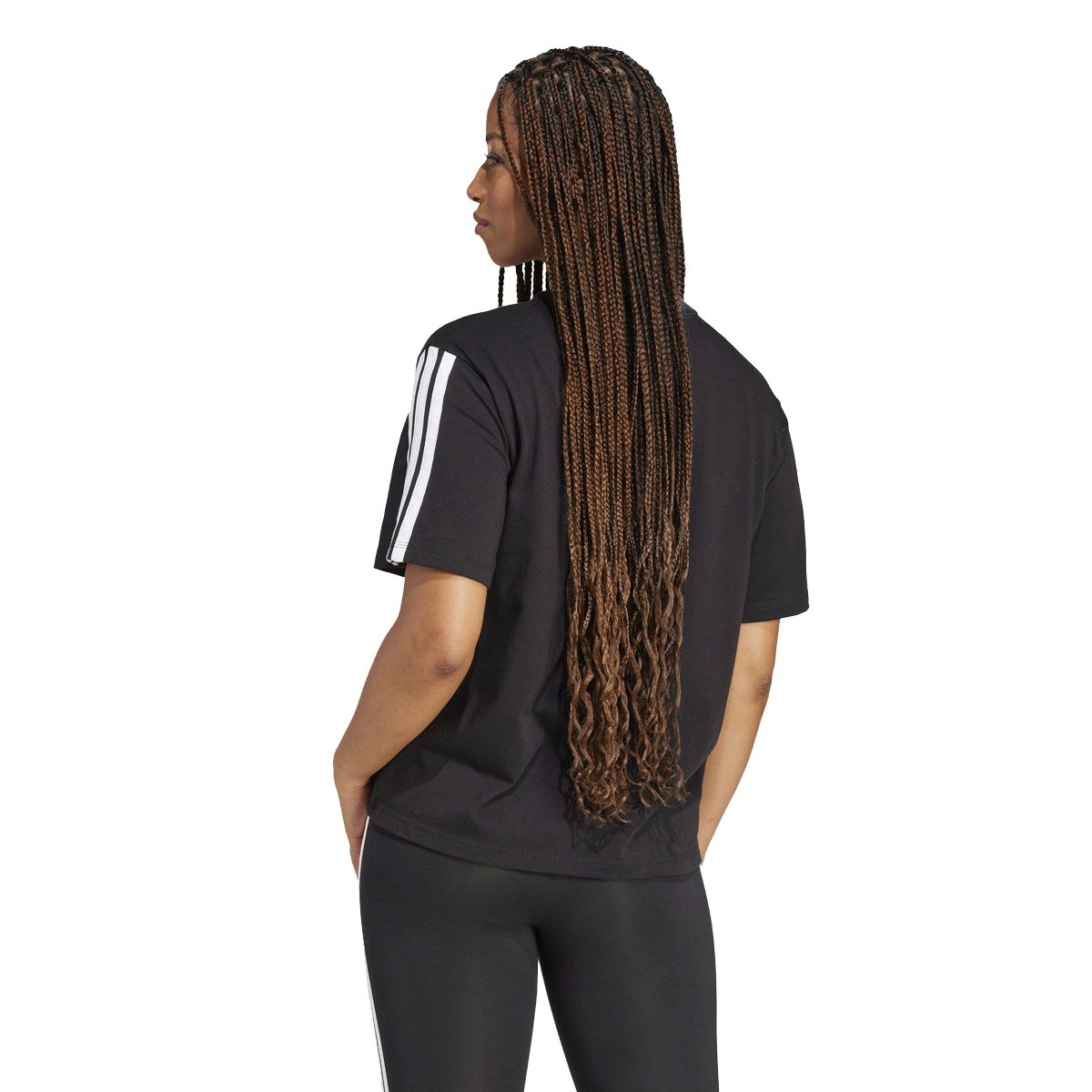 adidas Womens Essentials 3 Stripes Boyfriend Tee