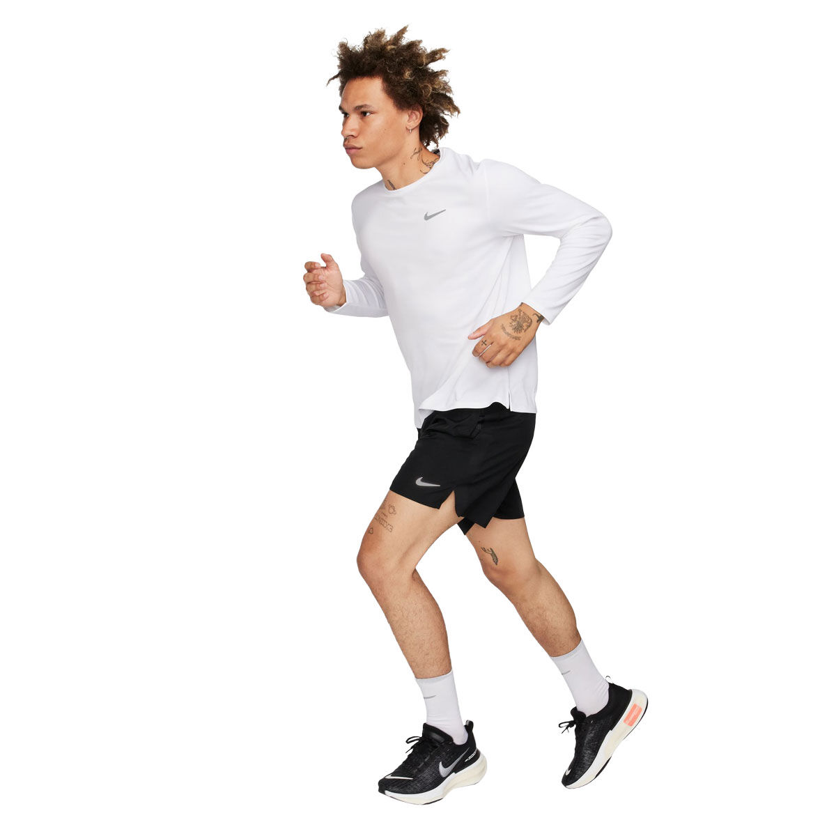 Nike Mens Miler Dri-FIT UV Long Sleeve Running Top