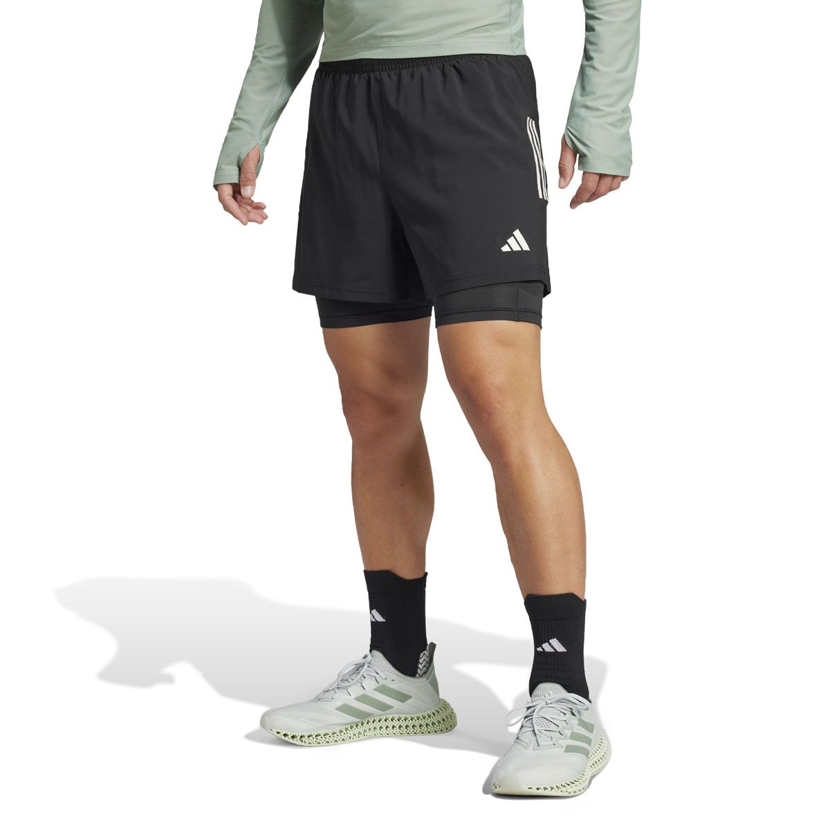 adidas Mens Own The Run 2 in 1 Running Shorts