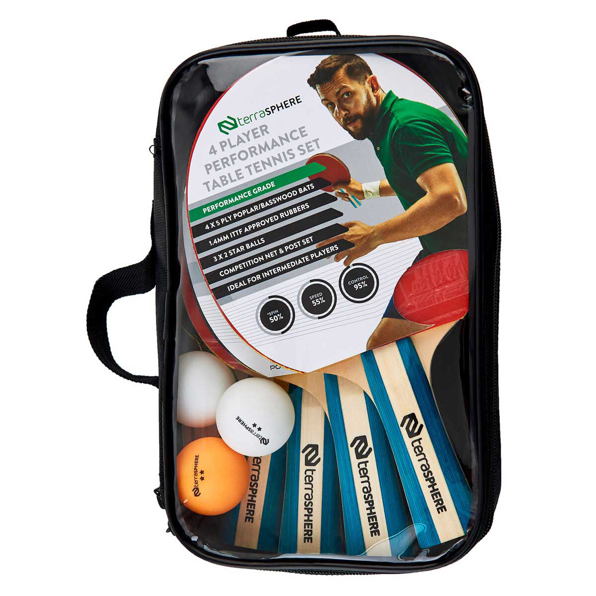 Terrasphere 4 Player Performance Table Tennis Set
