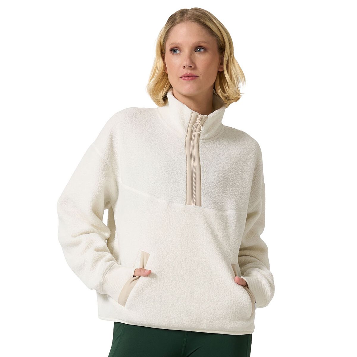 Ell/Voo Womens Bria Sherpa 1/2 Zip Pullover