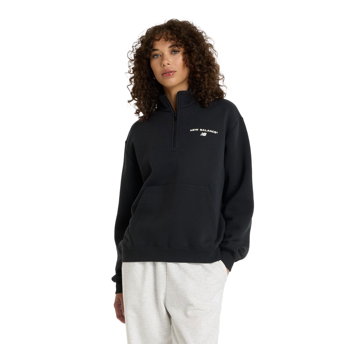 New Balance Womens Reimagined Fleece Half Zip Hoodie