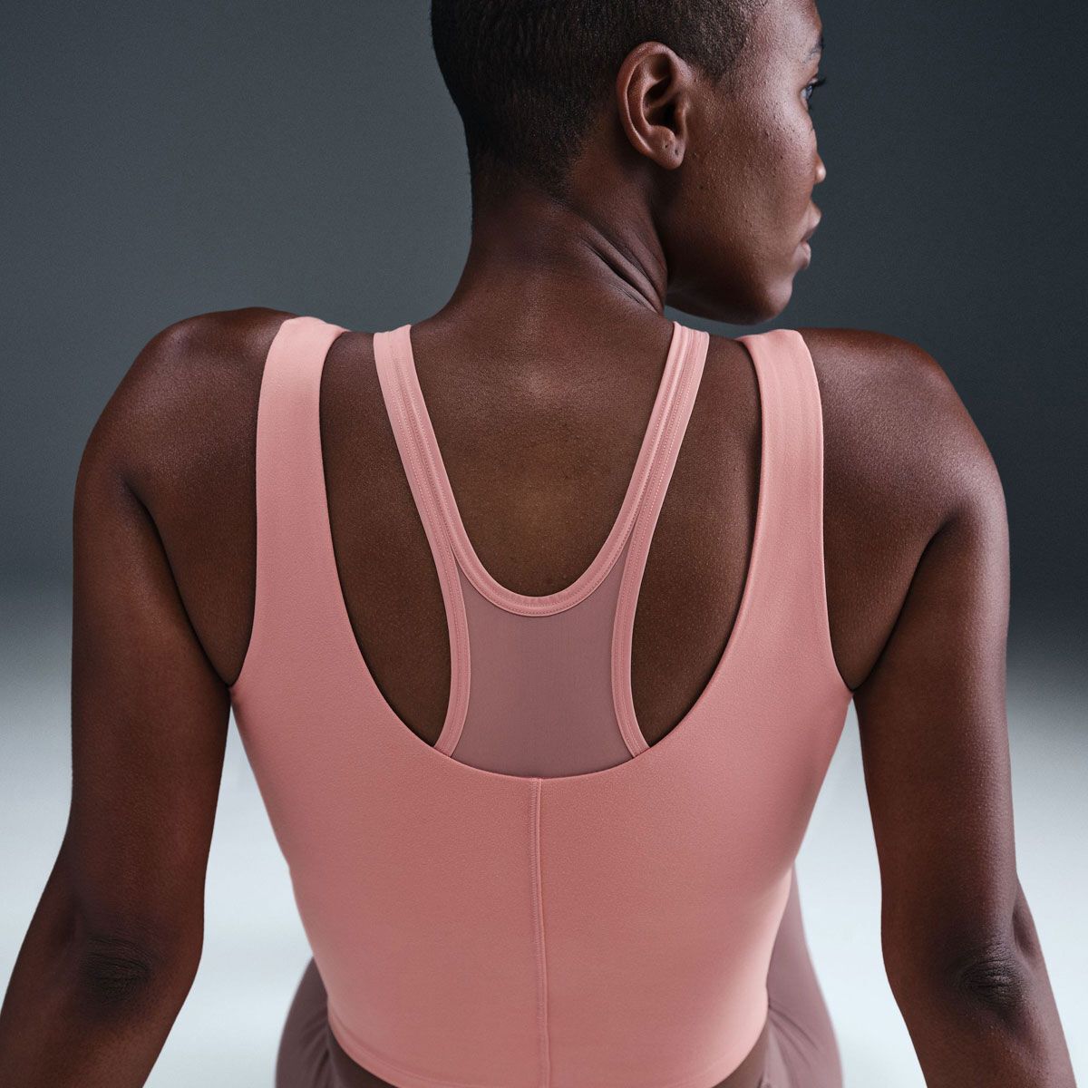 Nike Womens One Dri-FIT Fitted Cropped Short Sleeve Top