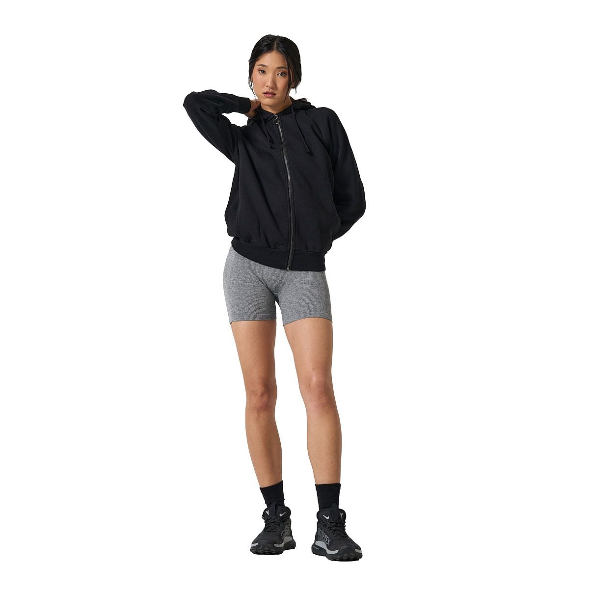 Ell/Voo Womens Mae Fleece Full Zip Hoodie