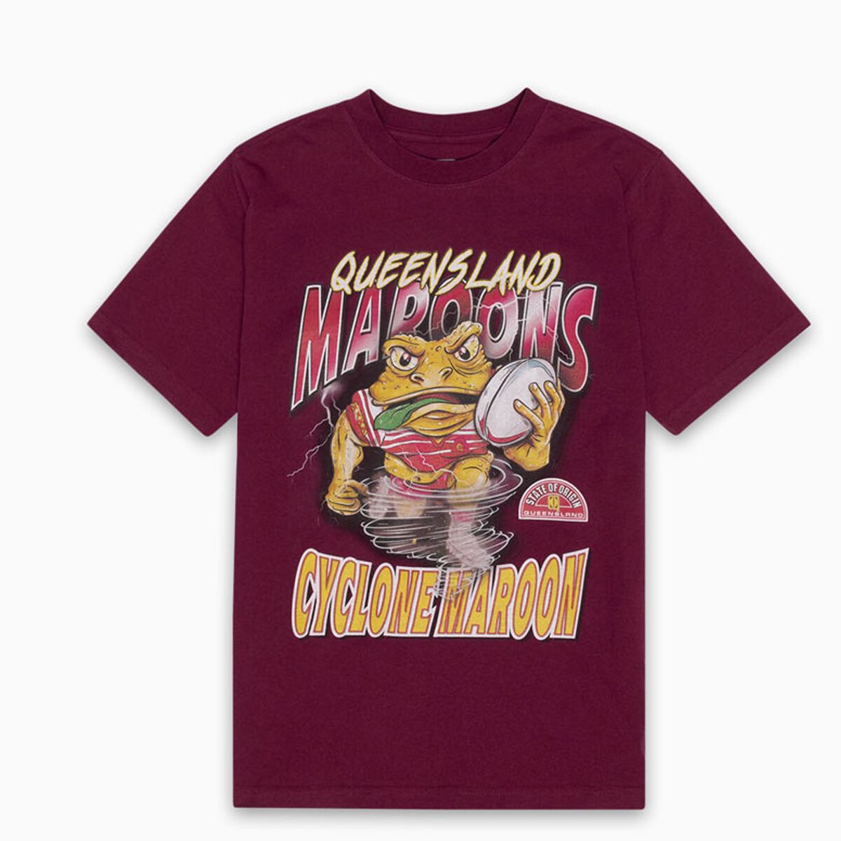 QLD Maroons State of Origin Mens Cyclone Maroon Tee